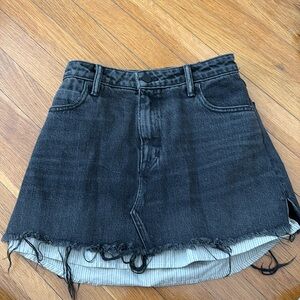 Alexander Wang layered shirt mini skirt. Size 25 fits tts like new